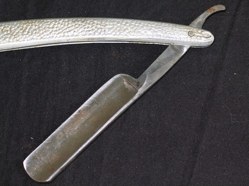 Rasoir droit chasse metal alu - droit,